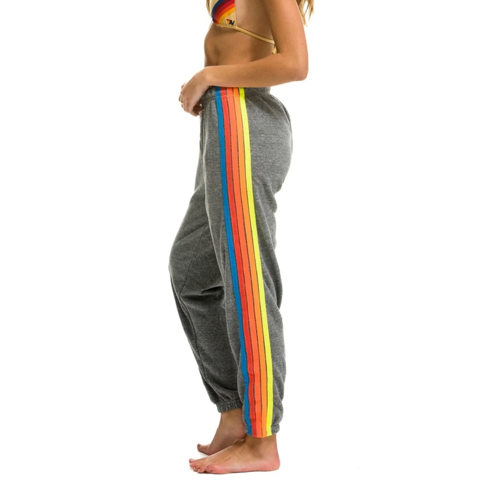 Aviator Nation Rainbow Grey Sweatpants